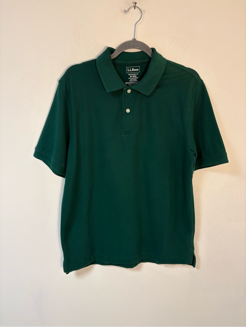 L.L. Bean Men's Dark Green Polo Shirt Medium